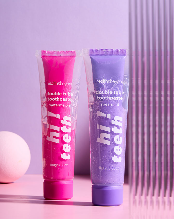 ダブルチューブの二重効果歯磨き粉